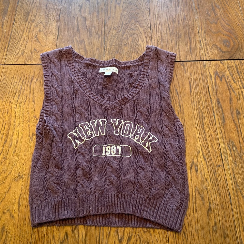 Aeropostale Plum Knit Sweater Vest